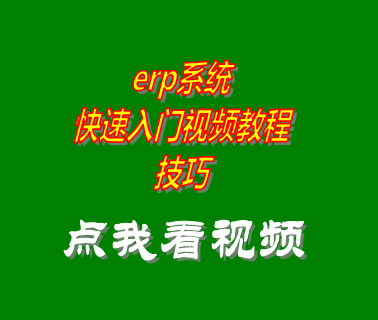 erp系統(tǒng)快速入門視頻教程